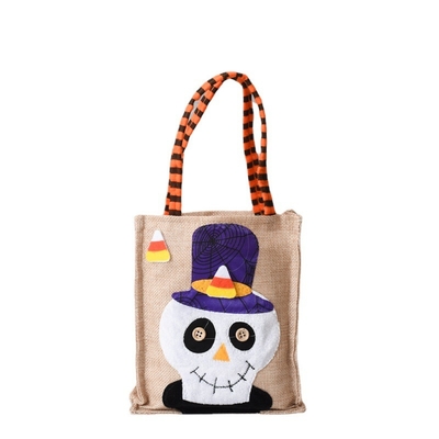 In-stock New Halloween Gift Non-woven Tote Bag Candy Pumpkin Bag Decoration Prop Gift Bag