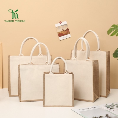 Customized Jute Bag  Gift Bag Canvas and Jute Handbag