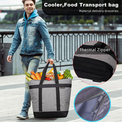 Large Capacity Insulation  Handbag Outdoor Camping Ice Pack Foldable Storage Picnic Cooler Bag