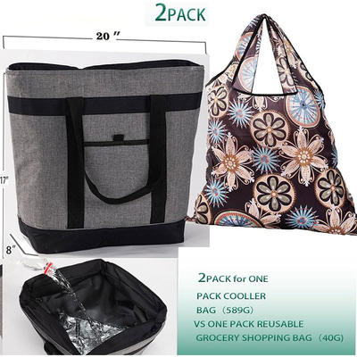 Large Capacity Insulation  Handbag Outdoor Camping Ice Pack Foldable Storage Picnic Cooler Bag
