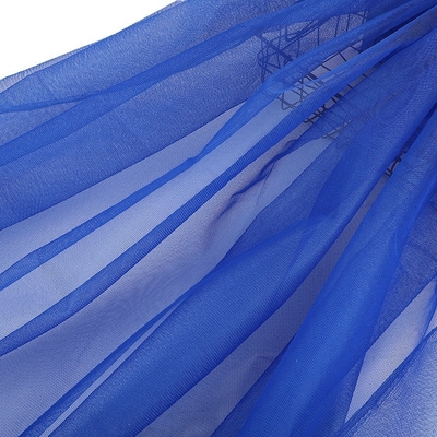 50D Textured Plain Weave Fabric Wavy Fine Mesh Polyester mesh fabric