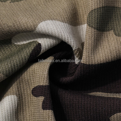 172gsm 160cm Polyester Cotton Camouflage Printed Fabric Clothing Fabric Warp Knitted Mesh Fabric