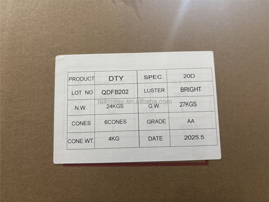 Customized 100% Polyester DTY Melange Yarn 20D/50D/75D/100D/120D/150D Raw Pattern for Weaving