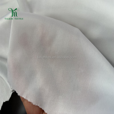 High Quality 115-120gsm White Knitted Fabric Elastic Polyester Greige Fabric Popular Export for Vest Camisole Woven Plain