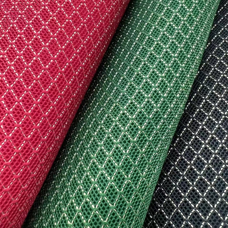 Sandwich Mesh Fabric Embedded Silver Wire 1.5mm Thick for Sneaker Tongue/Backpack Panels